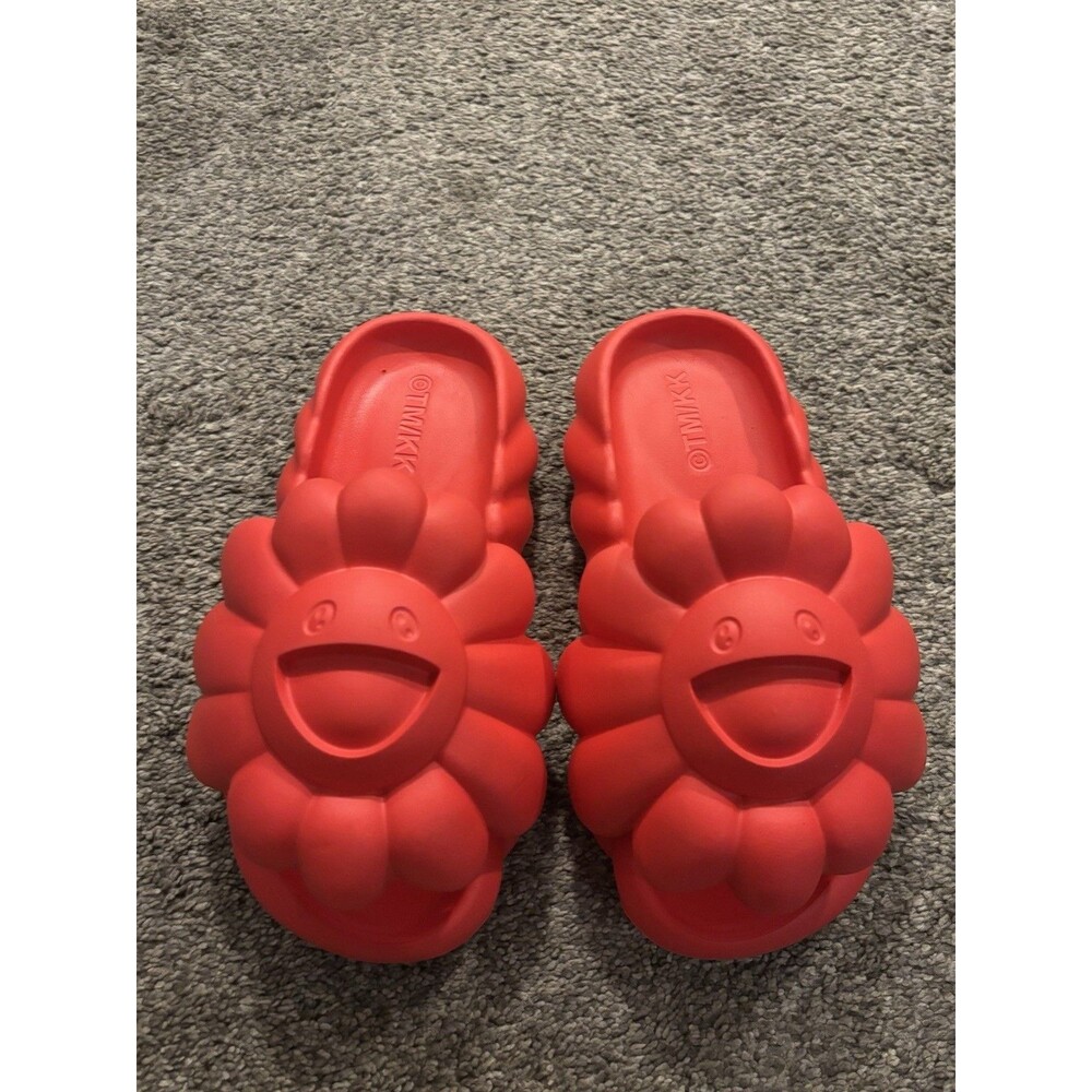 Takashi Murakami Ohana Full Bloom Slides Size 8 Red Made in USA